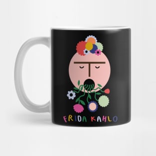 Frida Kahlo feminist mexican painter colorful summer flowers Mug